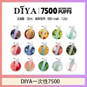 DIYA叮啞拋棄式7500 Puffs一次性電子煙3%