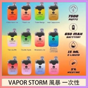 Vapor Storm風暴電子煙7500口（5%）一次性